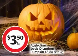 Coles Australian jack o lantern pumpkin offer