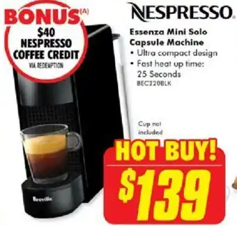 The Good Guys Nespresso Essenza Mini Solo Capsule Machine offer