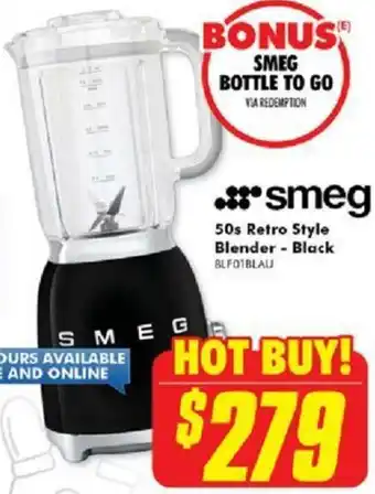 The Good Guys Smeg 50s Retro Style Blender-Black offer