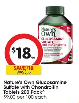 Coles Nature's own glucosamine sulfate with chondroitin tablets offer