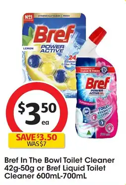 Coles Bref in the bowl toilet cleaner or bref liquid toilet cleaner offer