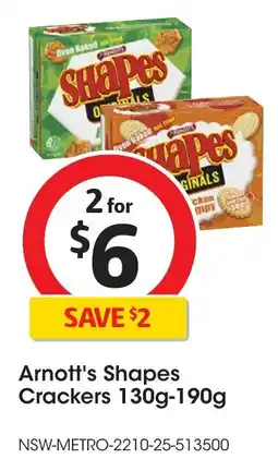 Coles Arnott's shapes crackers offer