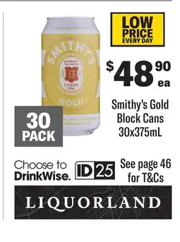 Coles Smithy's gold block cans offer