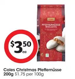 Coles Coles christmas pfeffernüsse offer