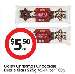 Coles Coles christmas chocolate drizzle stars offer