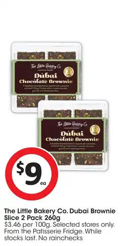 Coles The little bakery co. dubai brownie slice offer