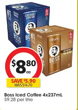 Coles Boss iced coffee offer