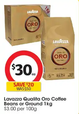 Coles Lavazza qualita oro coffee beans or ground offer