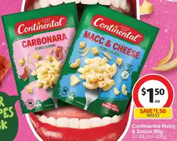 Coles Continental Pasta & Sauce offer