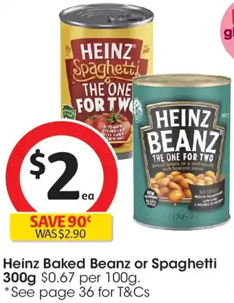 Coles Heinz Baked Beanz or Spaghetti offer