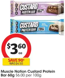 Coles Muscle Nation Custard Protein Bar offer