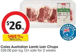 Coles Coles Australian Lamb Loin Chops offer
