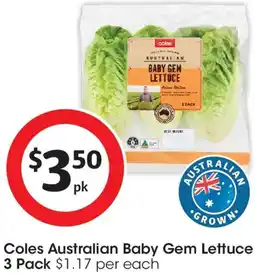 Coles Coles Australian Baby Gem Lettuce offer