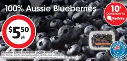 Coles Australian Eureka Blueberries offer