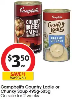 Coles Campbell's Country Ladle or Chunky Soup offer