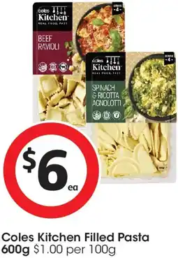 Coles Coles Kitchen Filled Pasta offer