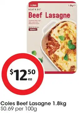 Coles Coles Beef Lasagne offer