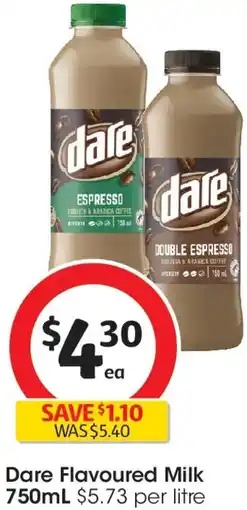 Coles Dare Flavoured Milk offer