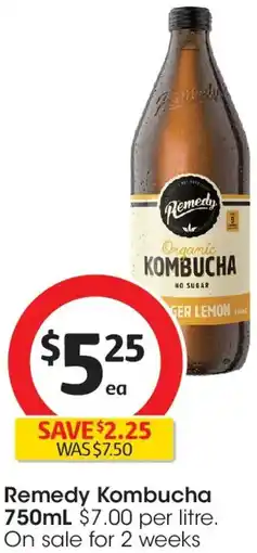 Coles Remedy Kombucha offer