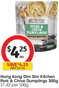 Coles Hong Kong Dim Sim Kitchen Pork & Chive Dumplings offer