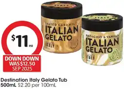Coles Destination Italy Gelato Tub offer