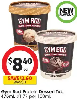 Coles Gym Bod Protein Dessert Tub offer