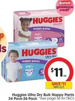 Coles Huggies Ultra Dry Bulk Nappy Pants offer