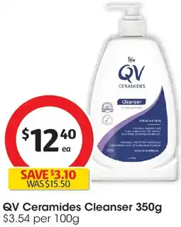 Coles QV Ceramides Cleanser offer