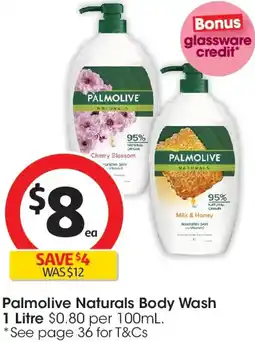Coles Palmolive Naturals Body Wash offer