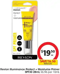 Coles Revlon Illuminance Protect + Moisturize Primer SPF30 offer