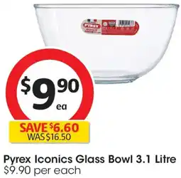Coles Pyrex Iconics Glass Bowl offer