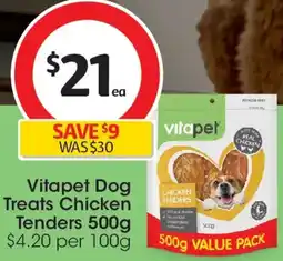 Coles Vitapet Dog Treats Chicken Tenders offer