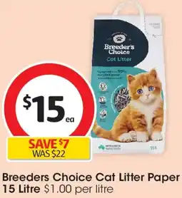 Coles Breeders Choice Cat Litter Paper offer