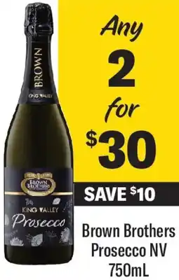 Coles Brown Brothers Prosecco NV offer