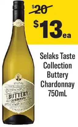 Coles Selaks Taste Collection Buttery Chardonnay offer