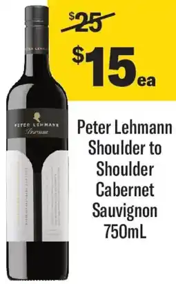 Coles Peter Lehmann Shoulder to Shoulder Cabernet Sauvignon offer