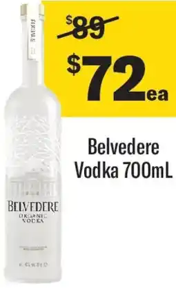 Coles Belvedere Vodka offer