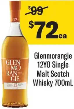 Coles Glenmorangie 12YO Single Malt Scotch Whisky offer