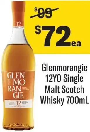 Coles Glenmorangie 12YO Single Malt Scotch Whisky offer