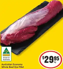 IGA Australian Economy Whole Beef Eye Fillet offer