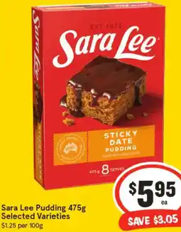 IGA Sara Lee Pudding offer
