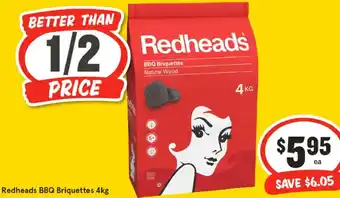 IGA Redheads BBQ Briquettes offer