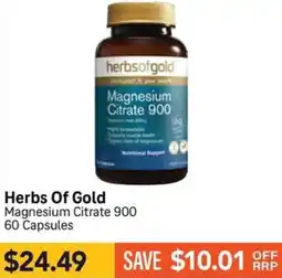 Chempro Herbs Of Gold Magnesium Citrate 900 offer
