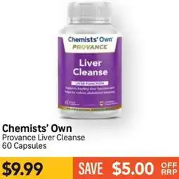 Chempro Chemists' Own Provance Liver Cleanse offer
