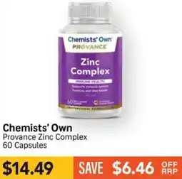 Chempro Chemists' Own Provance Zinc Complex offer