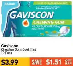 Chempro Gaviscon Chewing Gum Cool Mint offer