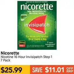 Chempro Nicorette Nicotine 16 Hour Invisipatch offer