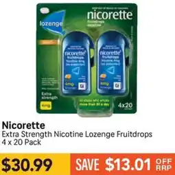 Chempro Nicorette Extra Strength Nicotine Lozenge Fruitdrops offer