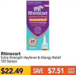 Chempro Rhinocort Extra Strength Hayfever & Allergy Relief offer