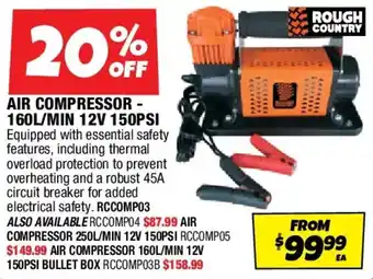 Air compressor - 160l/min 12v 150psi